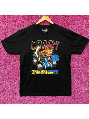 Crash Bandicoot Motor Speedway Retro Video Game T-Shirt XL